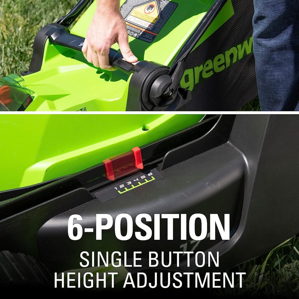 Greenworks 40V 17 (2-In-1) Push Lawn Mower, 4.0Ah Battery and Charger Included